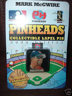 Mark McGwire 2000 Pinheads Collectible Lapel St. Louis Cardinals Pin-New