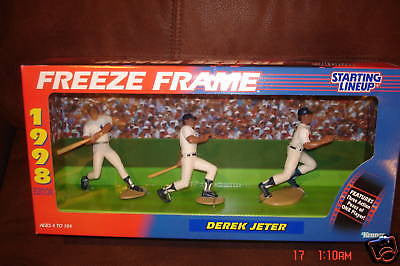 Derek Jeter 1998 Kenner Starting Line-up Freeze Frame-3 Figure New York Yankees