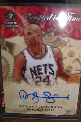 Richard Jefferson Auto #ed-2008/2009 SP Rookie Threads Autograph Card-NJ Nets