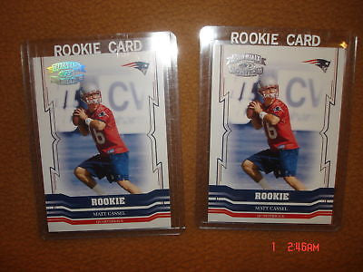 Matt Cassel Rookie 2005 Throwback Threads Holofoil #/99 Rookie 2 Card Lot