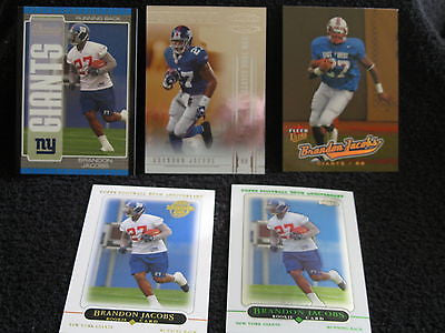 Brandon Jacobs RC 2005 Bowman,Gridiron Gear#,Topps,Topps Chrome,Ultra Rookies