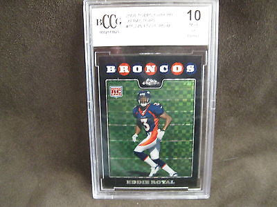 Eddie Royal RC 2008 Topps Chrome XFractors Refractors Rookie Graded BGS BCCG10
