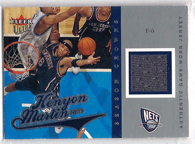 Kenyon Martin ROOKIE 2000/01 2 CARD ROOKIE & 2 CARD GAME WORN JERSEY/PATCH LOT