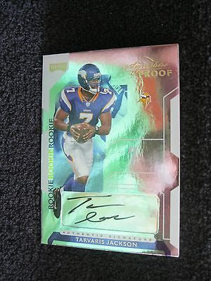 TARVARIS JACKSON RC 2006 PLAYOFF SIGNATURE PROOF ROOKIE CARD#24/50-VIKINGS QB