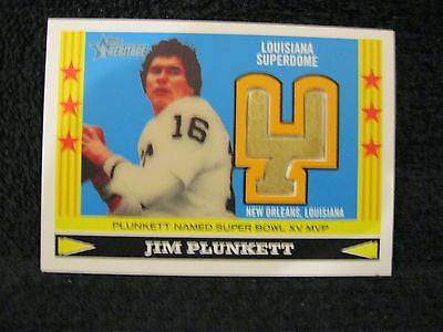 JIM PLUNKETT 2005 TOPPS HERITAGE FLASHBACK RELICS GOAL POST-SUPERBOWL XV MVP