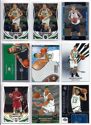 Delonte West ROOKIE 9-CARD LOT 2004-05 Bowman Chrome,BD,Topps,Topps Chrome,UD