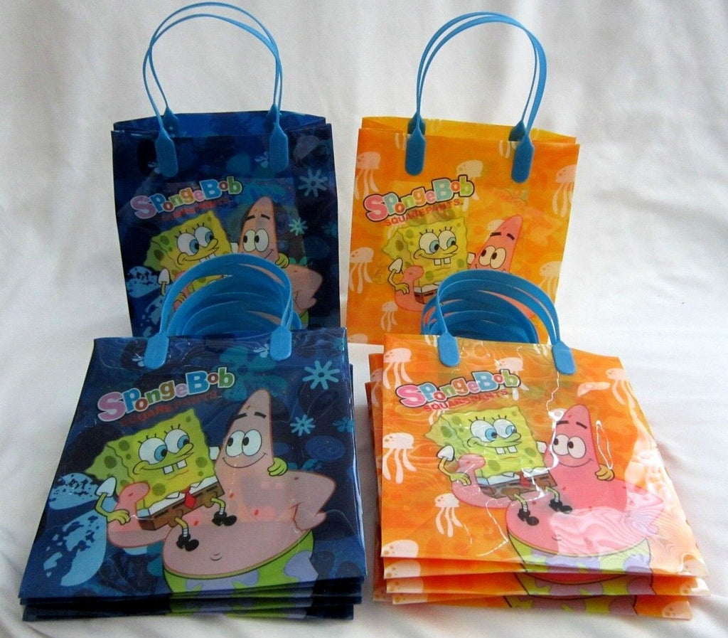SPONGEBOB GOODIE BAGS PARTY FAVOR GIFT BAGS 12 pieces by Nick Jr.-Brand New!