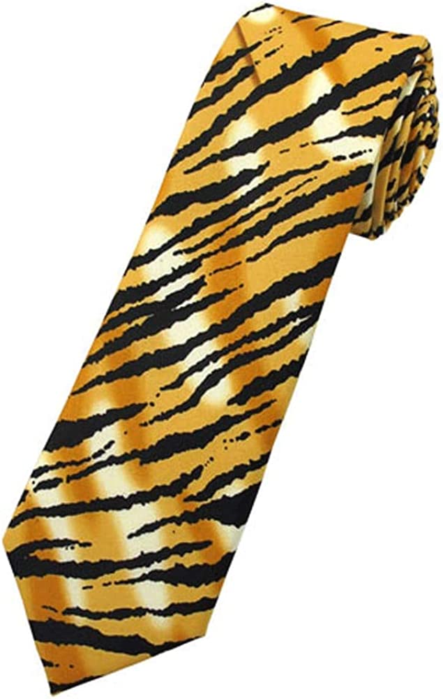 Unisex Black,Gold,White Tiger Animal Stripes Neck tie 56" L x 2" W-Tiger Tie-New